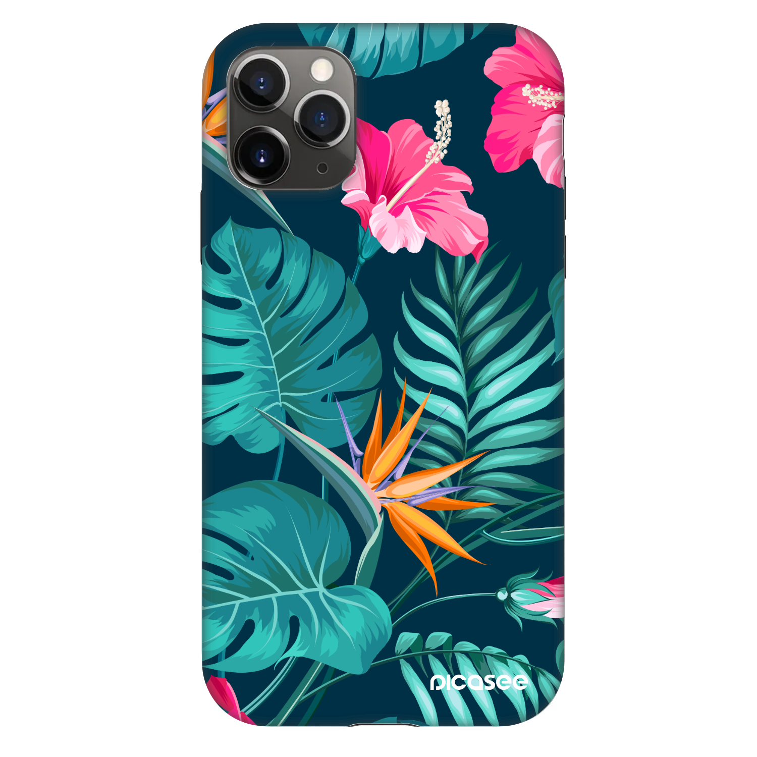 Picasee Fashion Case Apple iPhone 11 Pro - Pink Monstera