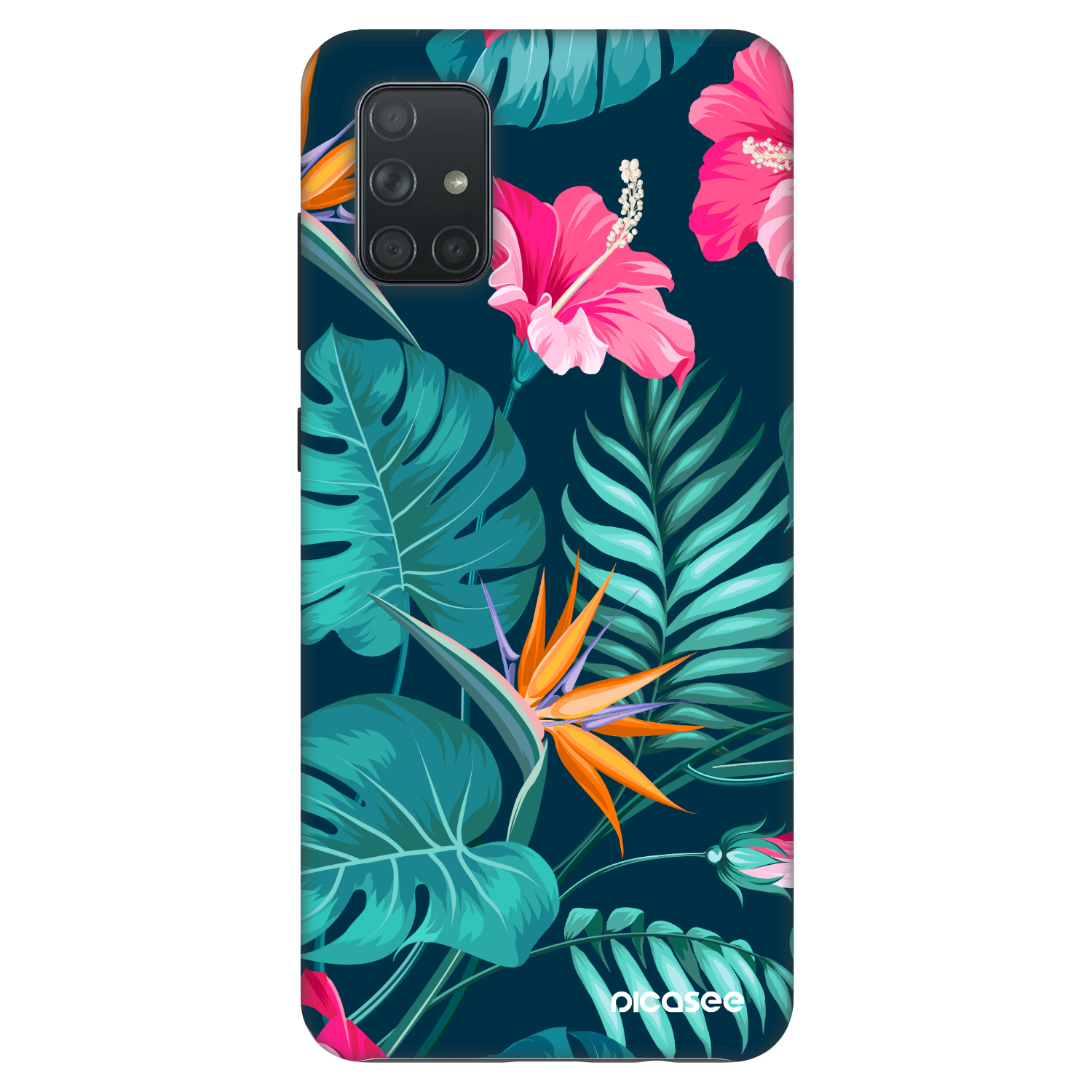 Picasee Fashion Case Samsung Galaxy A71 A715F - Pink Monstera