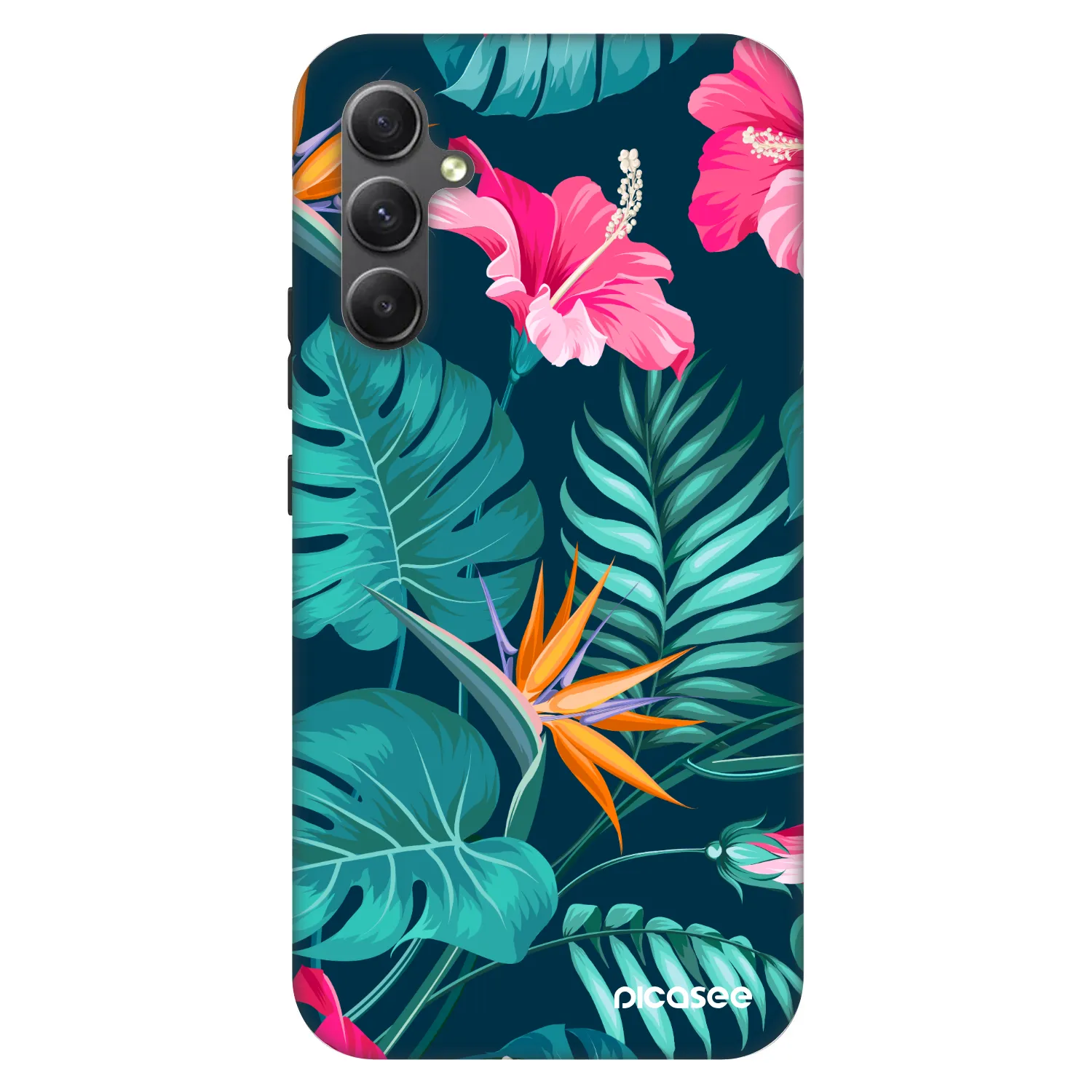 Picasee Fashion Case Samsung Galaxy A34 5G A346B - Pink Monstera