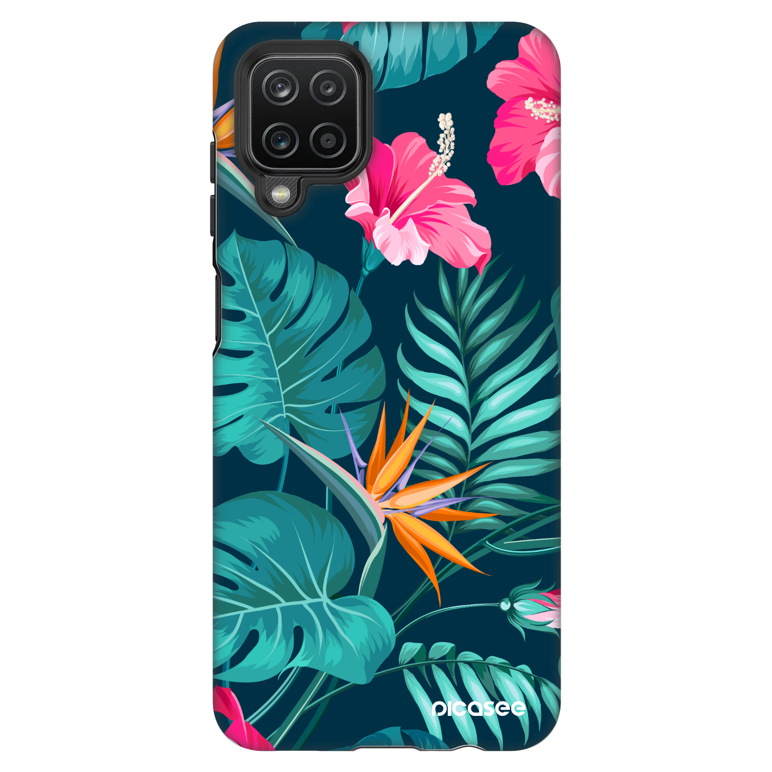 Picasee Fashion Case Samsung Galaxy A12 A125F - Pink Monstera