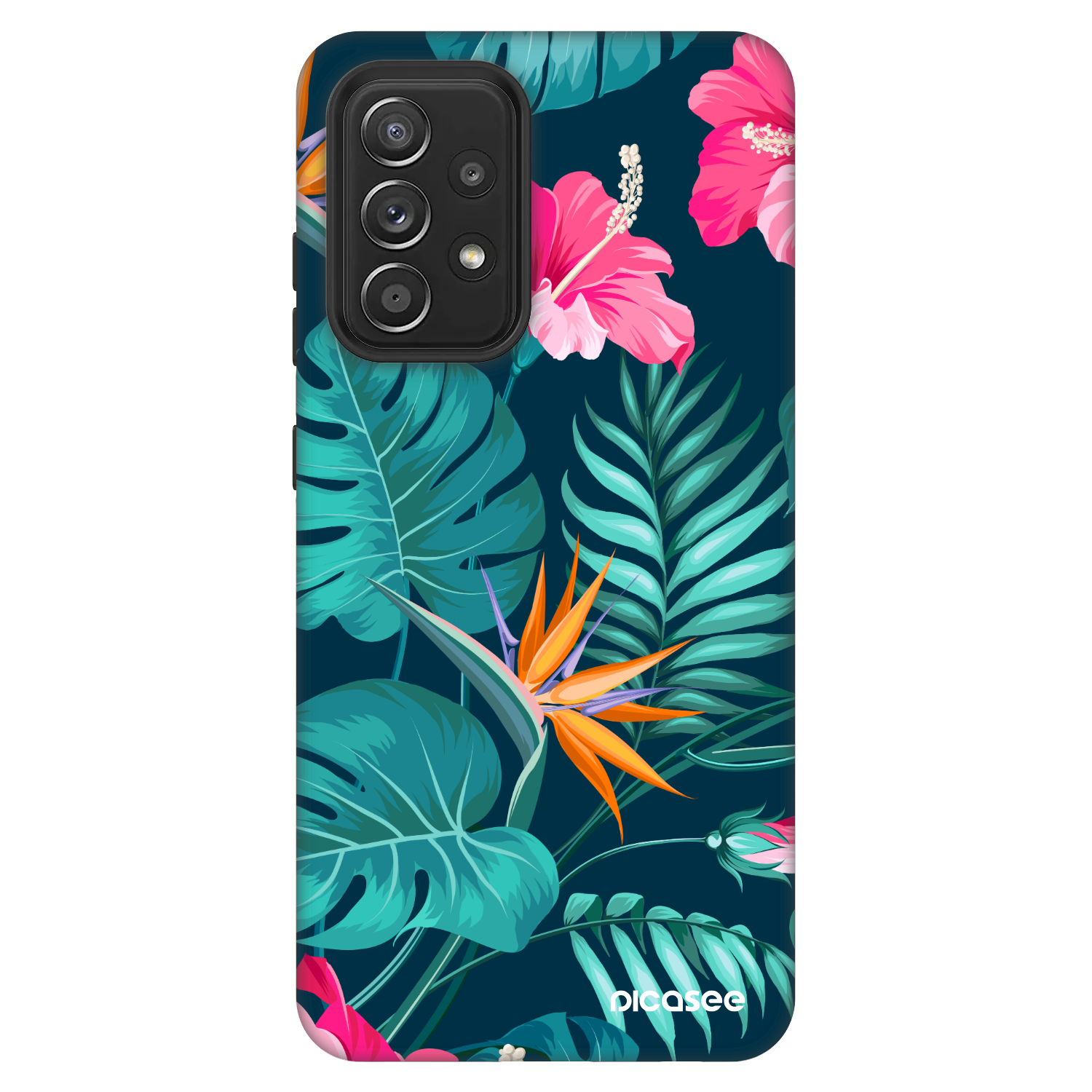 Picasee Fashion Case Samsung Galaxy A52 5G A525F - Pink Monstera