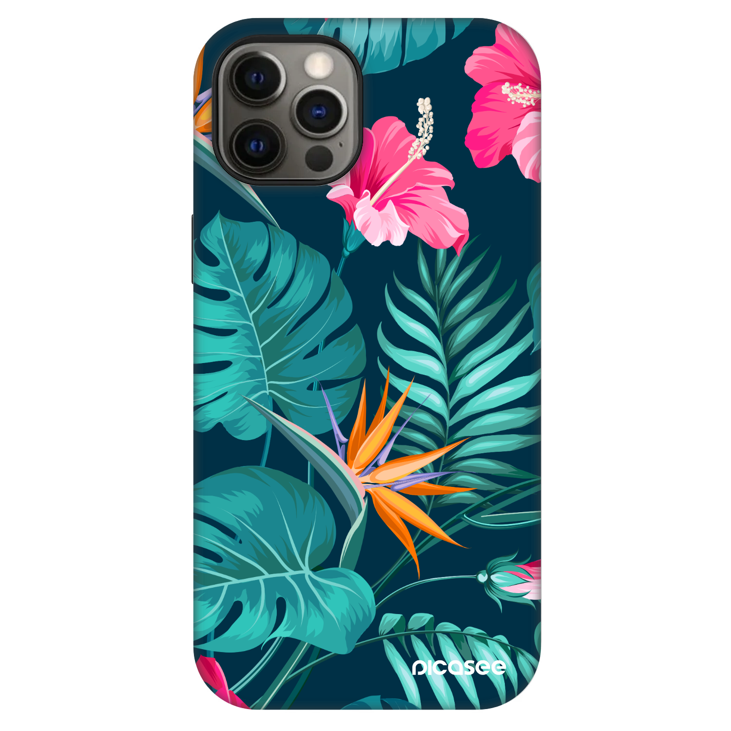 Picasee Fashion Case MagSafe Apple iPhone 12 - Pink Monstera