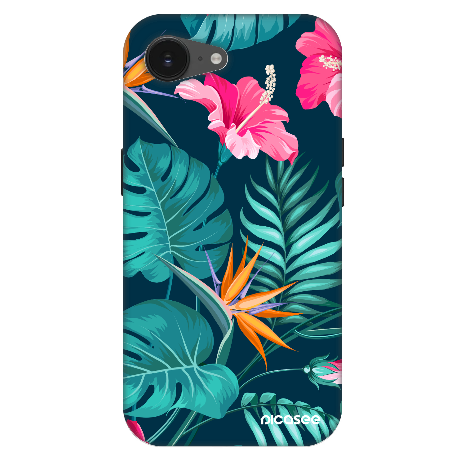 Picasee Fashion Case MagSafe Apple iPhone 16e - Pink Monstera