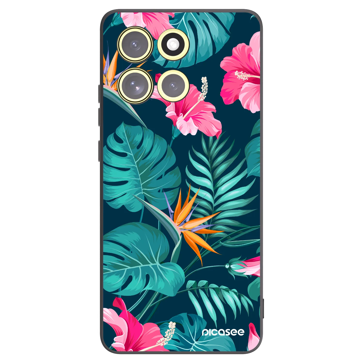 Picasee fekete szilikon tok az alábbi mobiltelefonokra Motorola Moto G86 5G - Pink Monstera