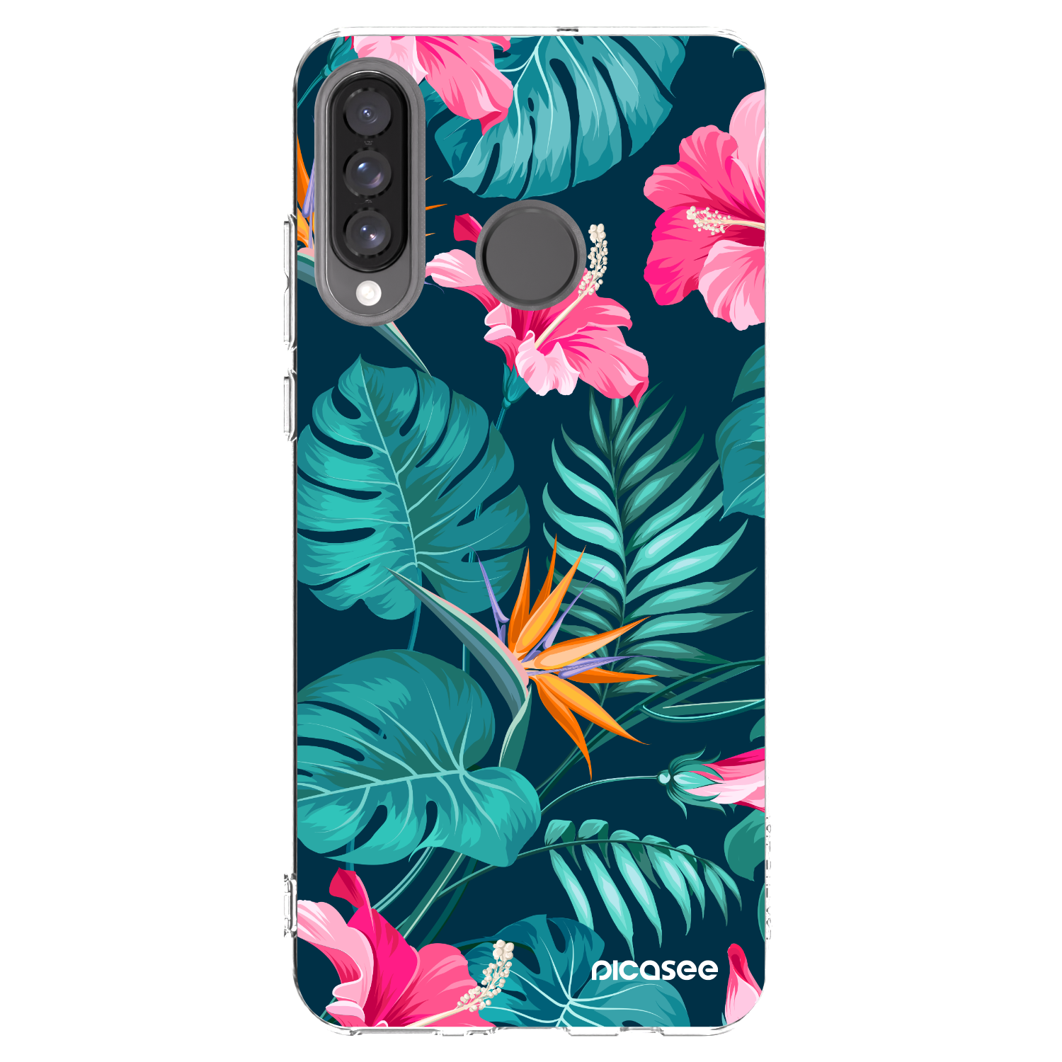 Picasee átlátszó szilikon tok az alábbi mobiltelefonokra Huawei P30 Lite - Pink Monstera