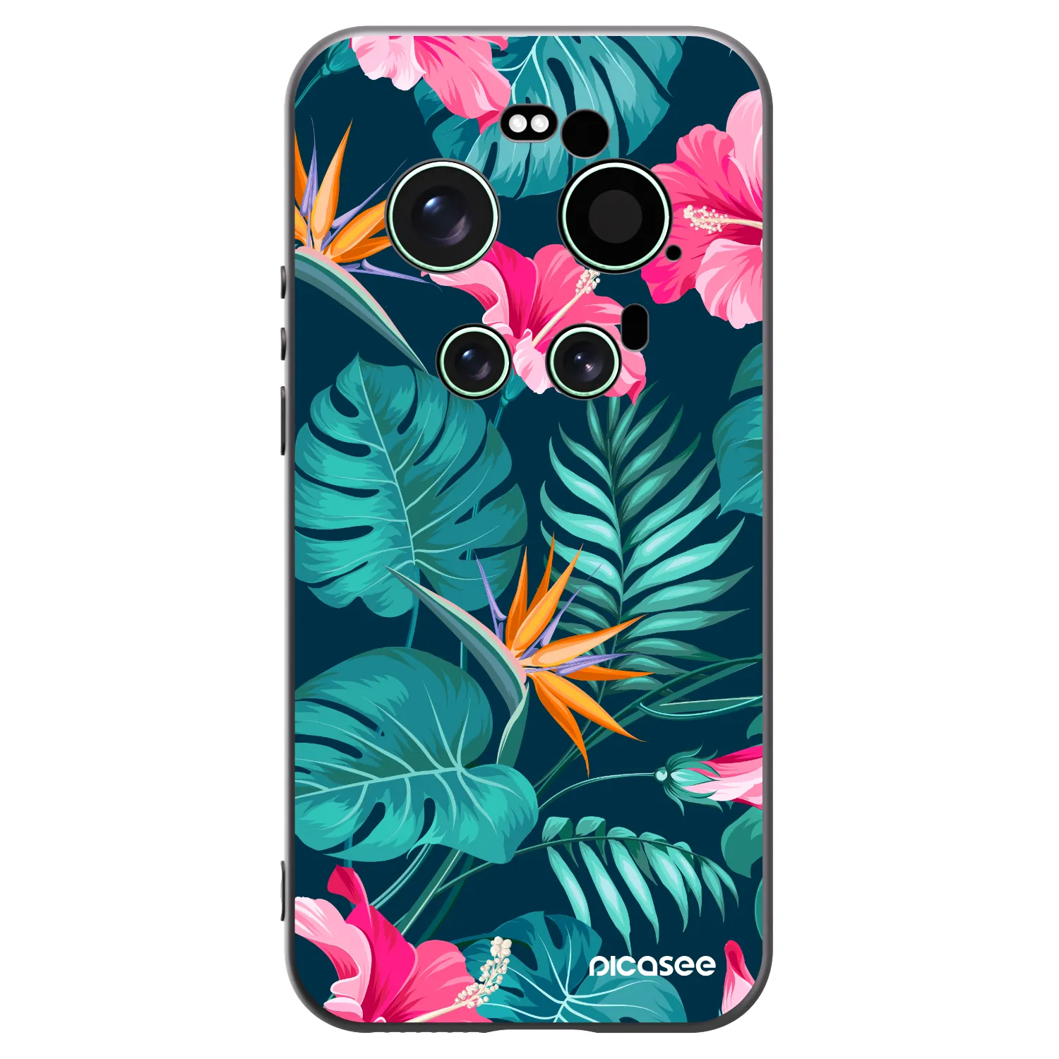 Picasee fekete szilikon tok az alábbi mobiltelefonokra Xiaomi 17 Ultra - Pink Monstera