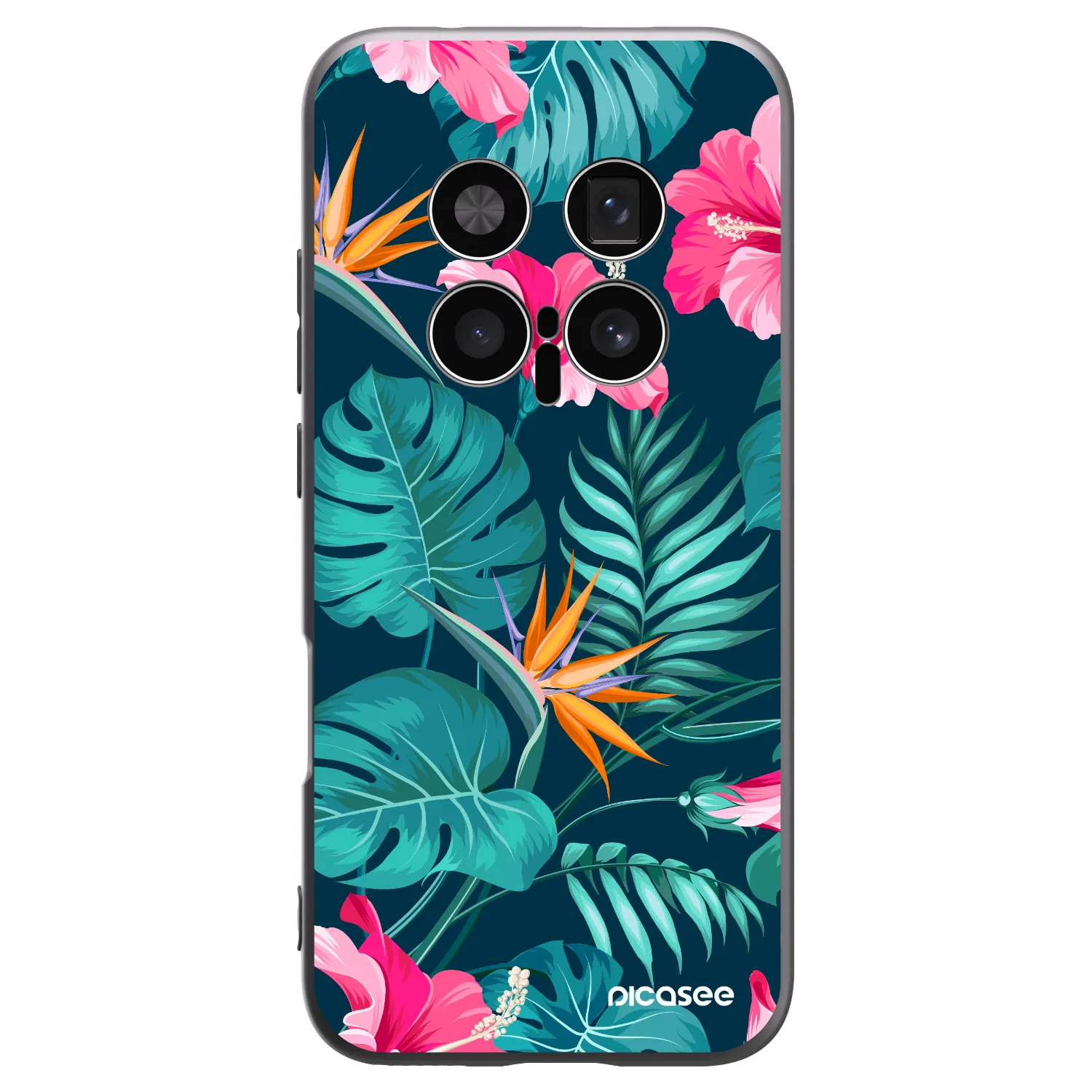 Picasee fekete szilikon tok az alábbi mobiltelefonokra Honor Magic8 Pro 5G - Pink Monstera