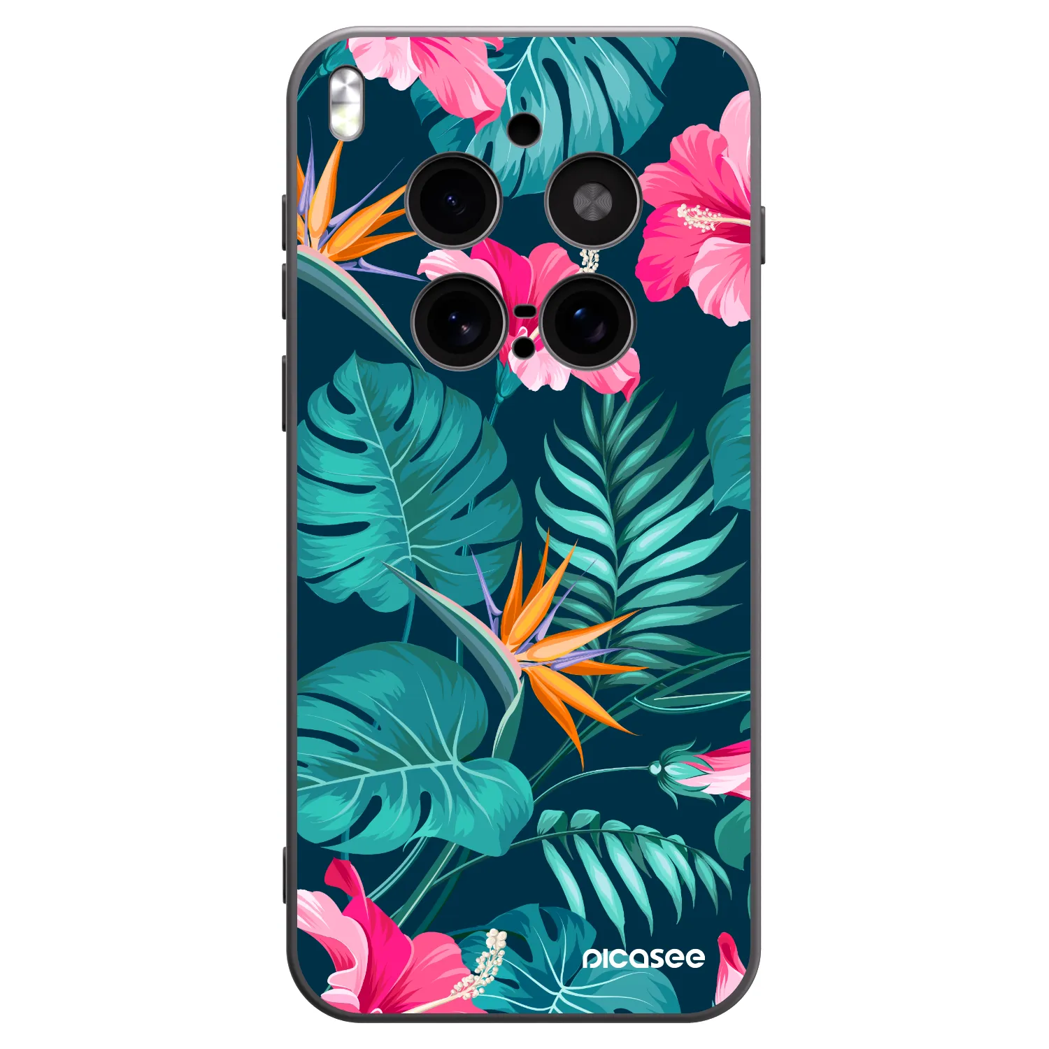 Picasee fekete szilikon tok az alábbi mobiltelefonokra Vivo X300 Pro - Pink Monstera