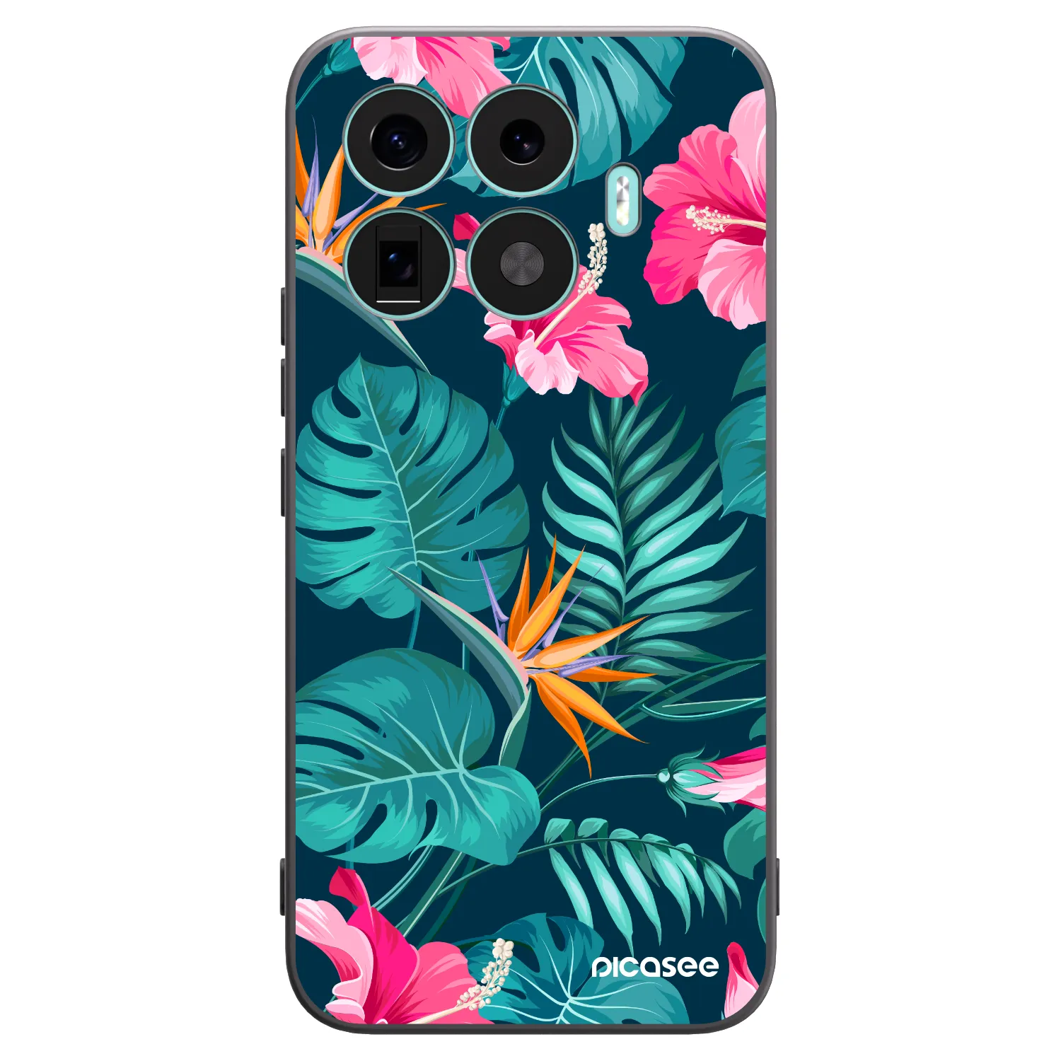 Picasee fekete szilikon tok az alábbi mobiltelefonokra Xiaomi 17T Pro - Pink Monstera