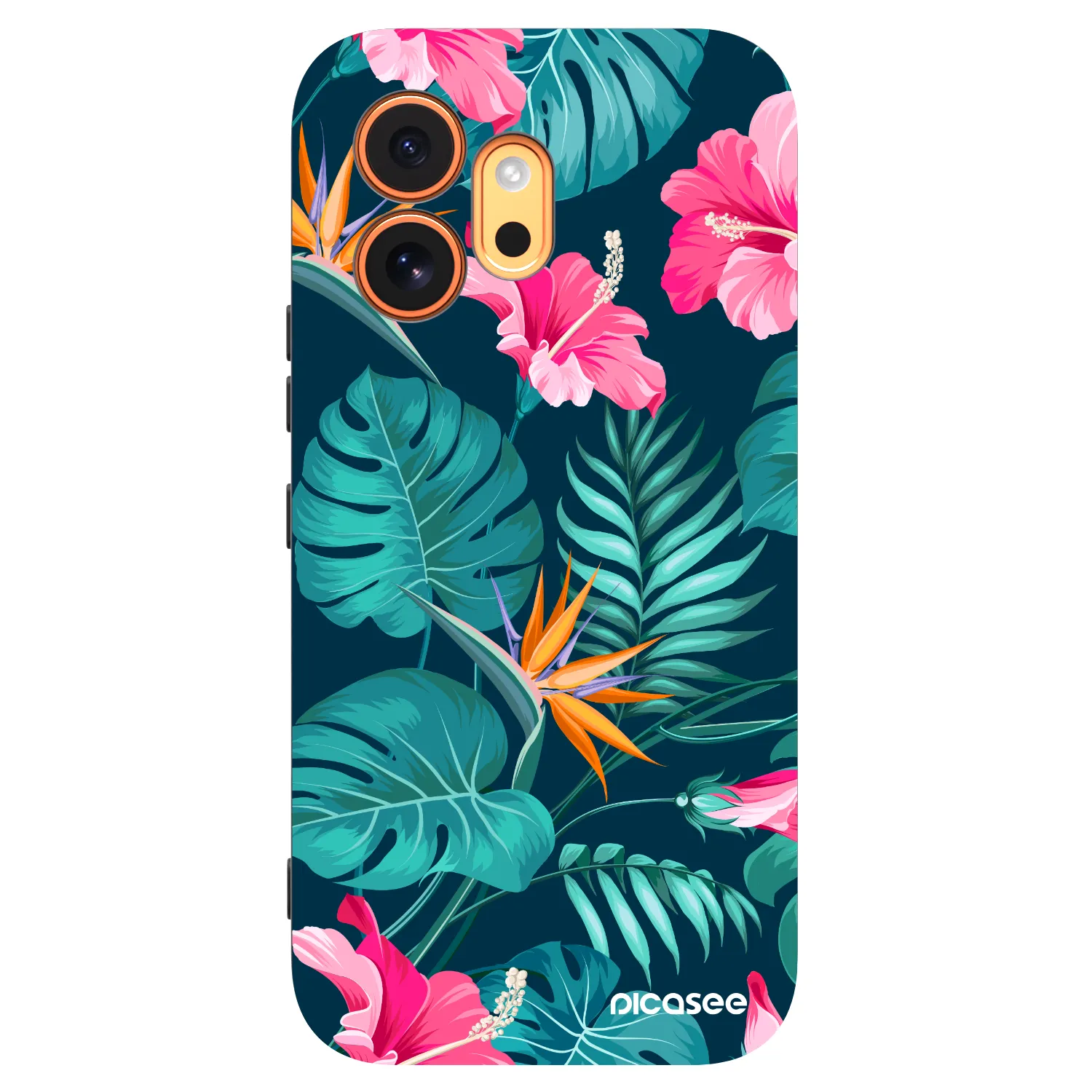 Picasee fekete szilikon tok az alábbi mobiltelefonokra Honor 600 - Pink Monstera