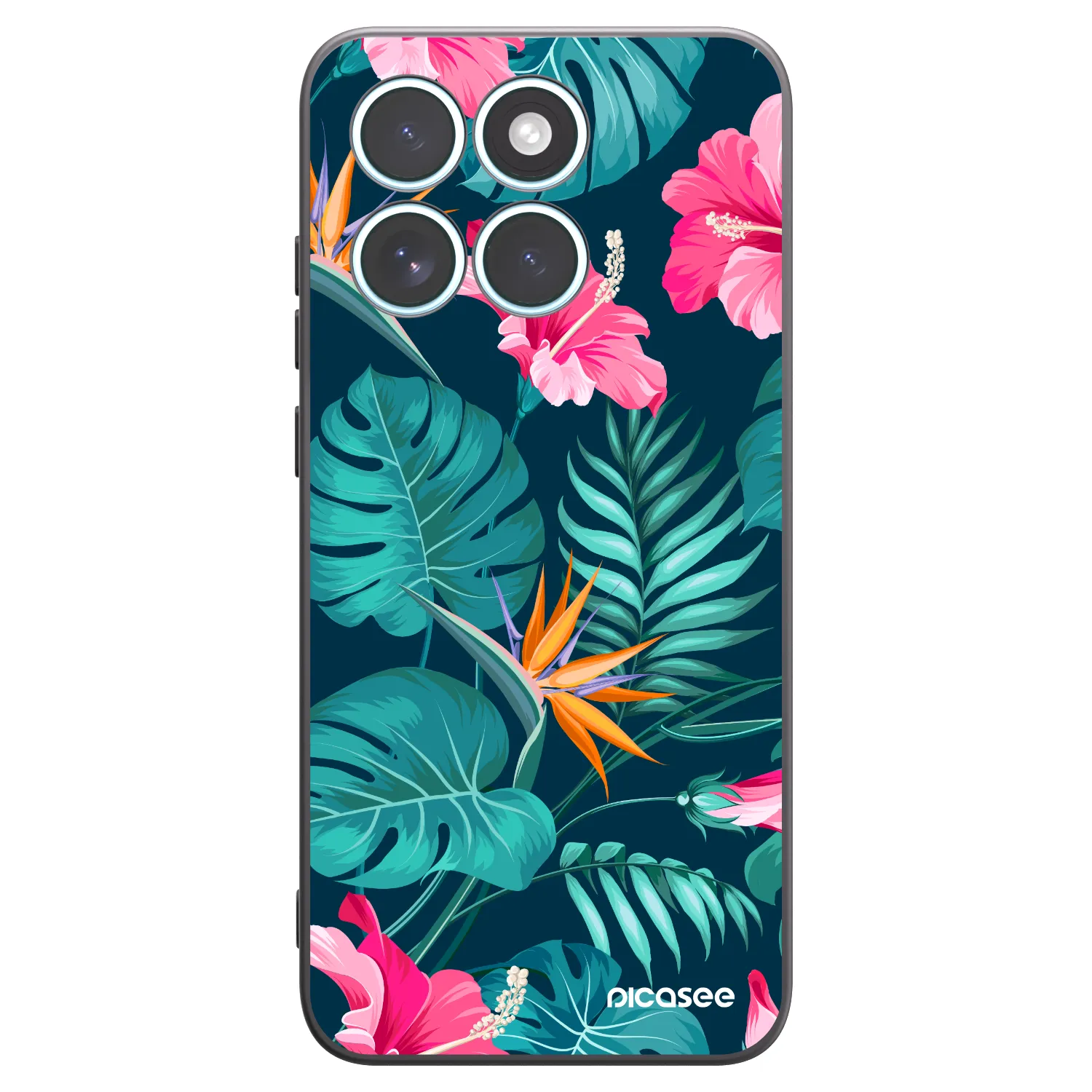 Picasee fekete szilikon tok az alábbi mobiltelefonokra Motorola Edge 70 Fusion - Pink Monstera