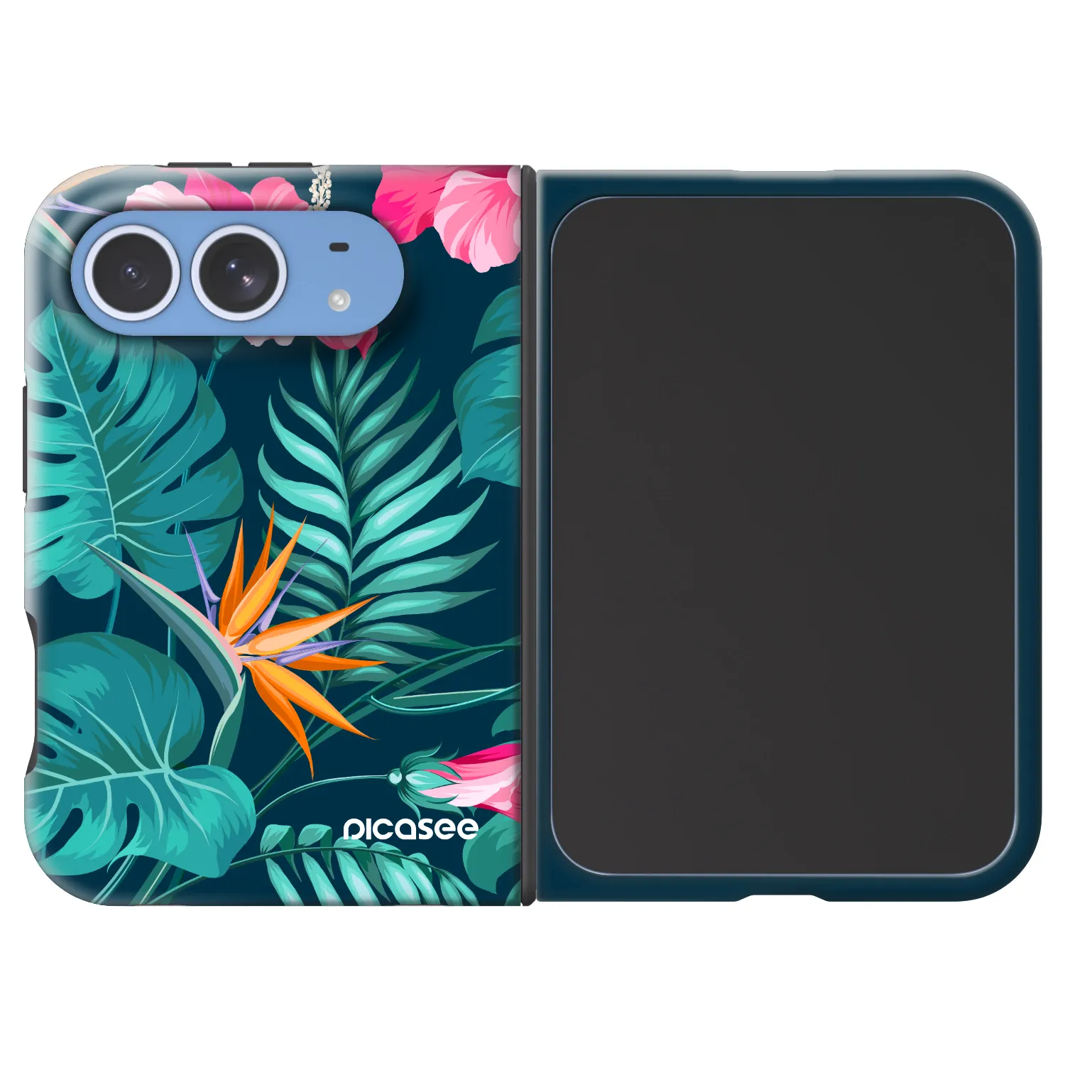 Picasee Fashion Case MagSafe Apple iPhone Duo - Pink Monstera