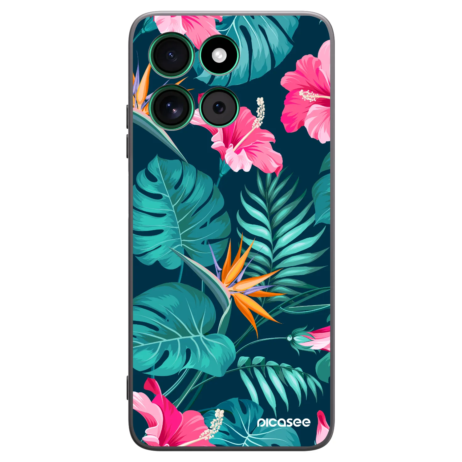 Picasee fekete szilikon tok az alábbi mobiltelefonokra Motorola Moto G57 Power - Pink Monstera