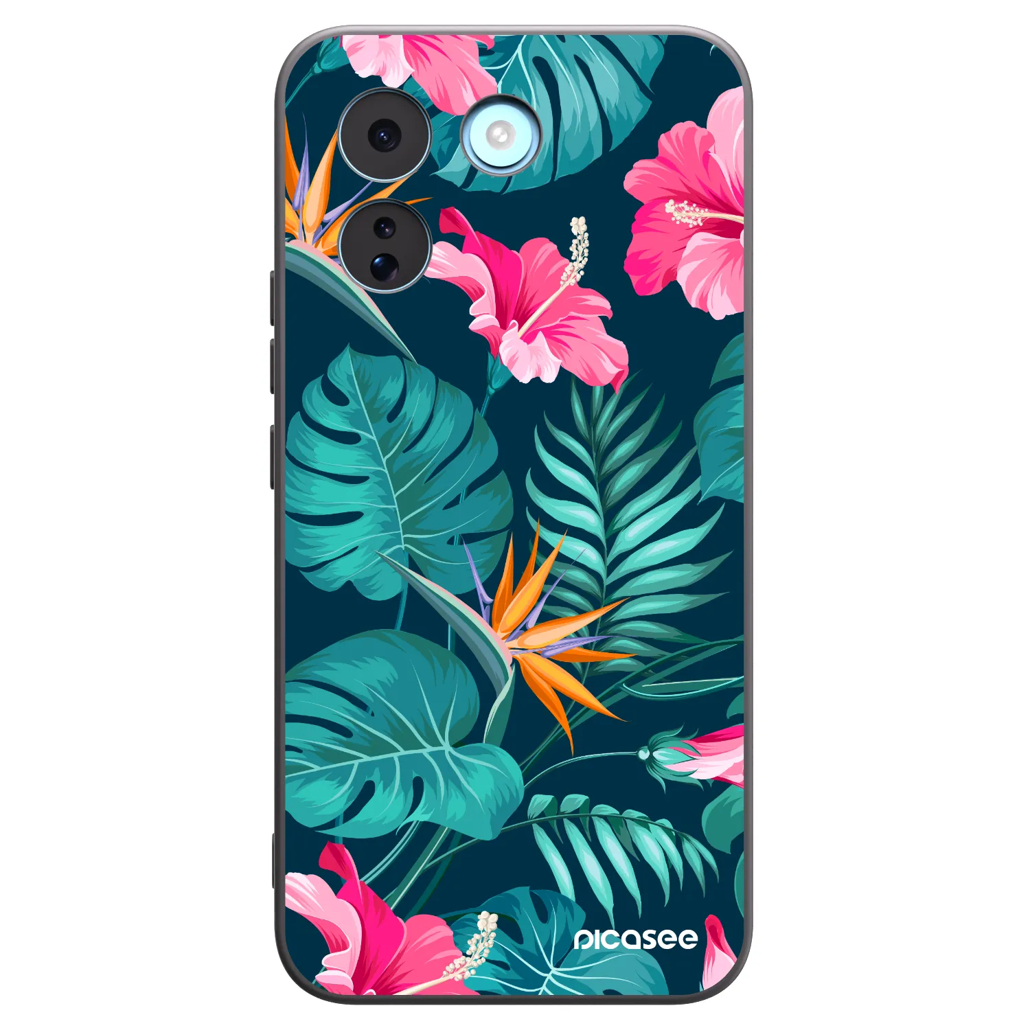 Picasee fekete szilikon tok az alábbi mobiltelefonokra Xiaomi Redmi Note 17 Pro MAX 5G - Pink Monstera