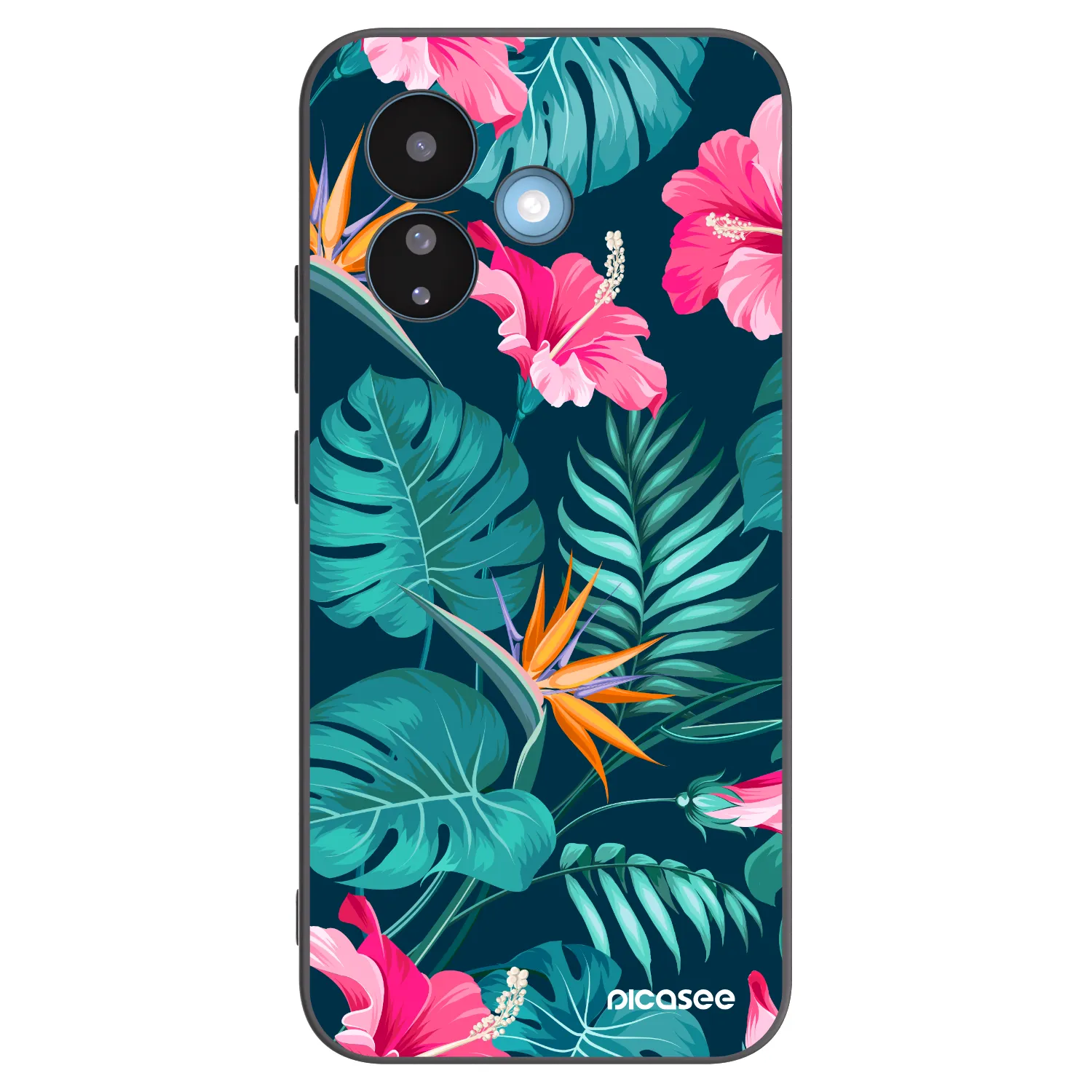 Picasee fekete szilikon tok az alábbi mobiltelefonokra Xiaomi Redmi Note 17 Pro 5G - Pink Monstera