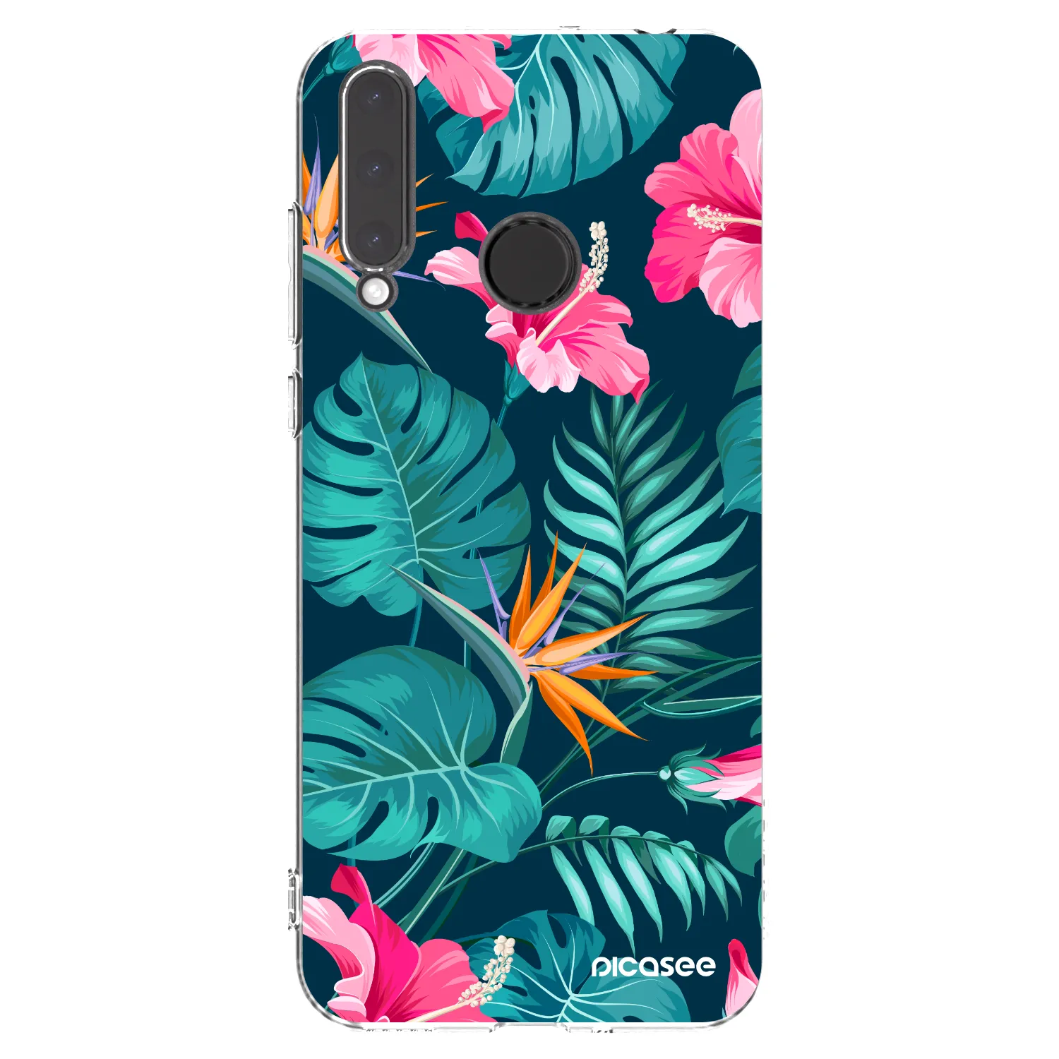 Picasee átlátszó szilikon tok az alábbi mobiltelefonokra Honor 20 Lite - Pink Monstera