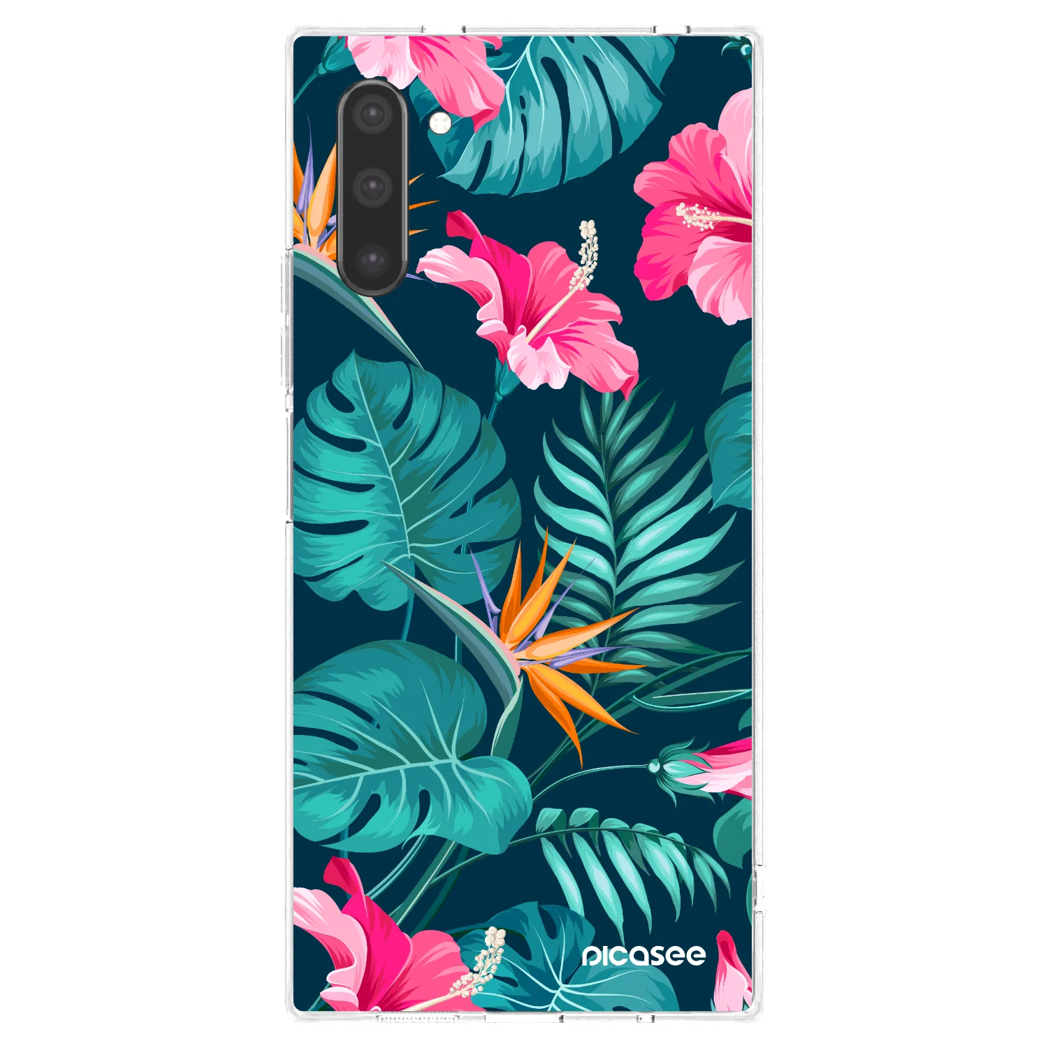 Picasee átlátszó szilikon tok az alábbi mobiltelefonokra Samsung Galaxy Note 10 N970F - Pink Monstera