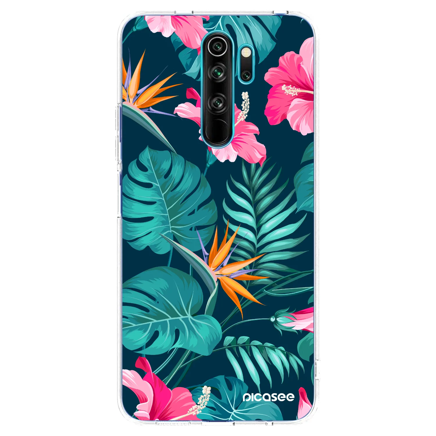Picasee átlátszó szilikon tok az alábbi mobiltelefonokra Xiaomi Redmi Note 8 Pro - Pink Monstera