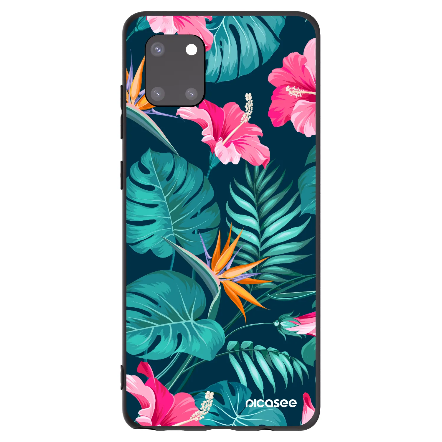 Picasee fekete szilikon tok az alábbi mobiltelefonokra Samsung Galaxy Note 10 Lite N770F - Pink Monstera