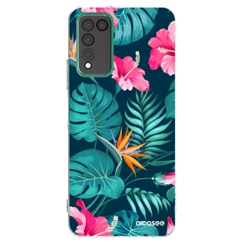Picasee átlátszó szilikon tok az alábbi mobiltelefonokra Honor 10X Lite - Pink Monstera