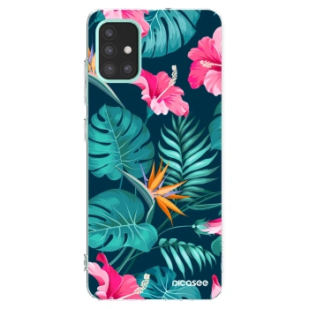 Picasee átlátszó szilikon tok az alábbi mobiltelefonokra Samsung Galaxy M31s - Pink Monstera
