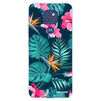Picasee átlátszó szilikon tok az alábbi mobiltelefonokra Motorola Moto G9 Play - Pink Monstera