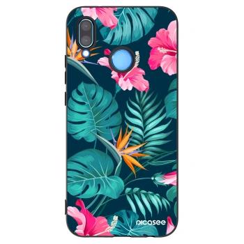 Picasee fekete szilikon tok az alábbi mobiltelefonokra Huawei P20 Lite - Pink Monstera