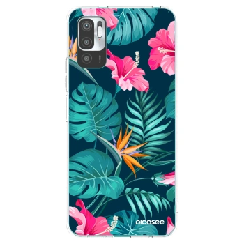 Picasee átlátszó szilikon tok az alábbi mobiltelefonokra Xiaomi Redmi Note 10 5G - Pink Monstera
