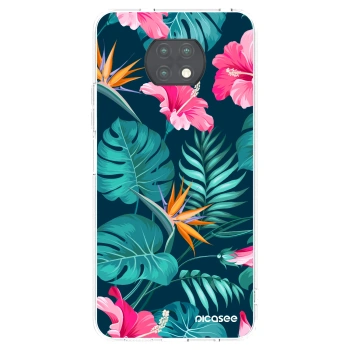 Picasee átlátszó szilikon tok az alábbi mobiltelefonokra Xiaomi Redmi Note 9T - Pink Monstera