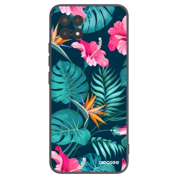 Picasee fekete szilikon tok az alábbi mobiltelefonokra Realme 8i - Pink Monstera