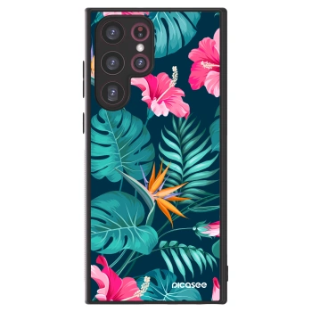 Picasee ULTIMATE CASE Samsung Galaxy S22 Ultra 5G - készülékre - Pink Monstera