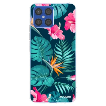 Picasee átlátszó szilikon tok az alábbi mobiltelefonokra Honor X8 4G - Pink Monstera