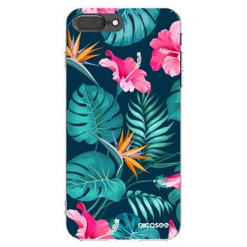 Picasee átlátszó szilikon tok az alábbi mobiltelefonokra Apple iPhone 8 Plus - Pink Monstera