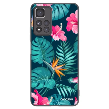 Picasee fekete szilikon tok az alábbi mobiltelefonokra Xiaomi Redmi Note 11 Pro+ 5G - Pink Monstera