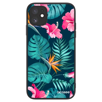 Picasee ULTIMATE CASE MagSafe Apple iPhone 11 - készülékre - Pink Monstera