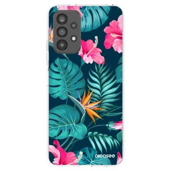 Picasee átlátszó szilikon tok az alábbi mobiltelefonokra Samsung Galaxy A73 5G - Pink Monstera