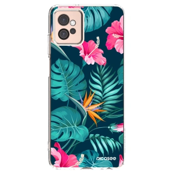 Picasee átlátszó szilikon tok az alábbi mobiltelefonokra Motorola Moto G32 - Pink Monstera
