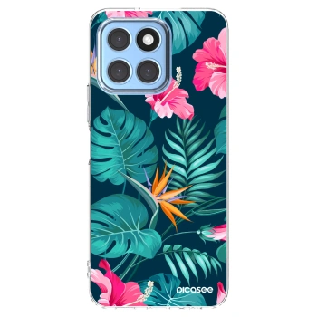 Picasee átlátszó szilikon tok az alábbi mobiltelefonokra Honor X8 5G - Pink Monstera