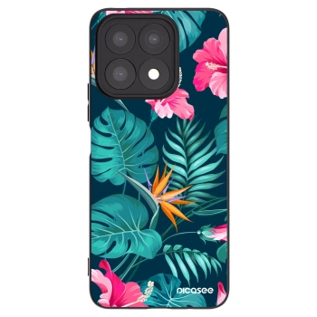 Picasee fekete szilikon tok az alábbi mobiltelefonokra Honor X8a - Pink Monstera