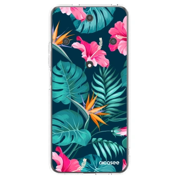 Picasee átlátszó szilikon tok az alábbi mobiltelefonokra Honor Magic5 Lite 5G - Pink Monstera