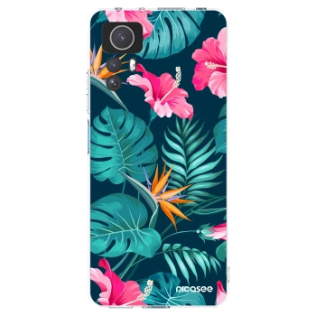 Picasee átlátszó szilikon tok az alábbi mobiltelefonokra Xiaomi Redmi Note 12S - Pink Monstera