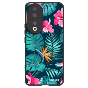 Picasee fekete szilikon tok az alábbi mobiltelefonokra Honor 90 5G - Pink Monstera