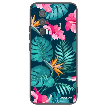 Picasee fekete szilikon tok az alábbi mobiltelefonokra Xiaomi Poco F5 Pro 5G - Pink Monstera