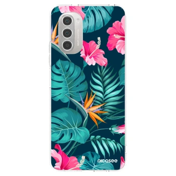 Picasee átlátszó szilikon tok az alábbi mobiltelefonokra Motorola Moto G51 - Pink Monstera