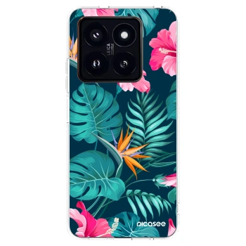 Picasee átlátszó szilikon tok az alábbi mobiltelefonokra Xiaomi 14 Pro - Pink Monstera