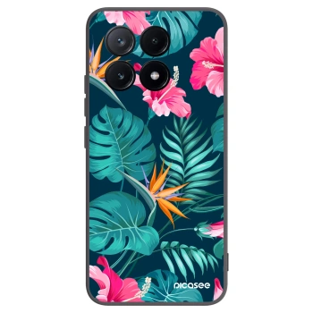 Picasee fekete szilikon tok az alábbi mobiltelefonokra Xiaomi Poco X6 Pro - Pink Monstera