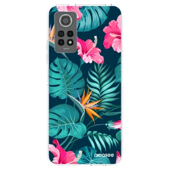 Picasee átlátszó szilikon tok az alábbi mobiltelefonokra Xiaomi Redmi Note 12 Pro 4G - Pink Monstera