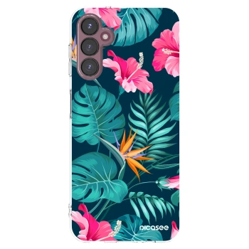 Picasee átlátszó szilikon tok az alábbi mobiltelefonokra Samsung Galaxy A05s A057G - Pink Monstera