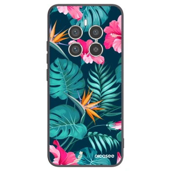 Picasee fekete szilikon tok az alábbi mobiltelefonokra Realme 12 Pro 5G - Pink Monstera