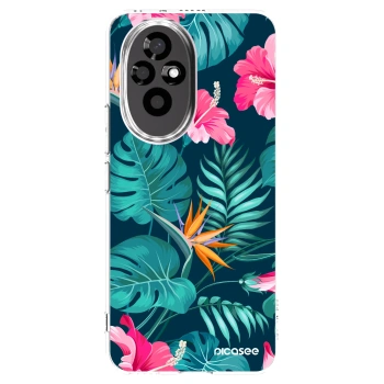 Picasee átlátszó szilikon tok az alábbi mobiltelefonokra Honor 200 5G - Pink Monstera